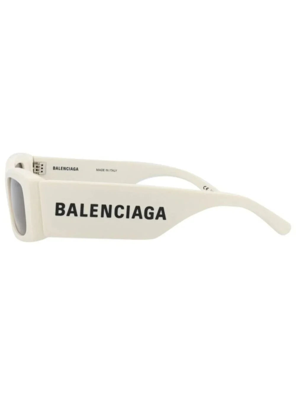 New Balenciaga Women's Sunglasses Square Rectangle Recycled Acetate Frame White